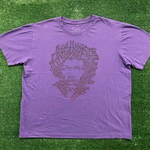 Jimi Hendrix Face Vintage Psychedelic Rock Band T-Shirt